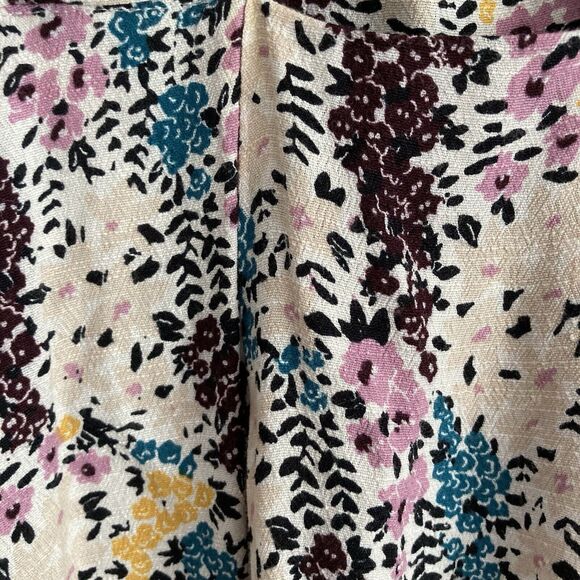 Free People Miss Right Ivory Pink Floral Mini Dress Size Small Cut Out - Picture 9 of 12